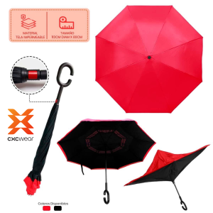 Paraguas de Tela Impermeable con Mango en C